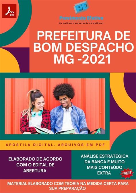 Provimento Efetivo Concursos Apostila Concurso Pref Bom Despacho