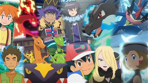 Master 8 All Battle Confirm Ash Vs Alain Leon Vs Ash Etc Pokemon Episode 115 In