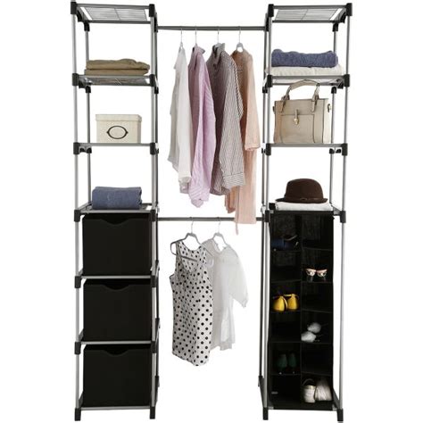 Mainstays Closet Organizer 2 Tower 9 Shelves Easy To Assemble Black