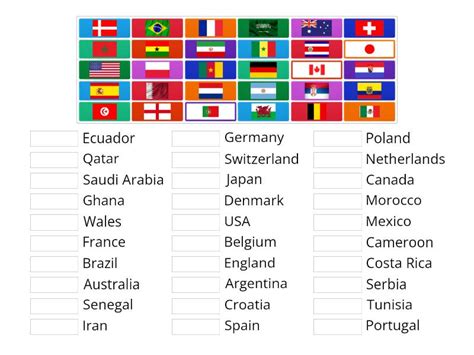 World Cup Flag Match Match Up