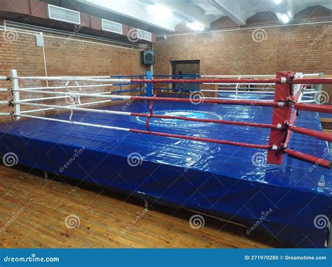 Boxing ring, boxing gym editorial image. Image of games - 271970280