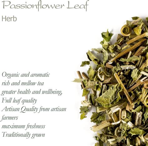 Organic Passionflower Tea For Anxiety Relief Whole Leaf Dried