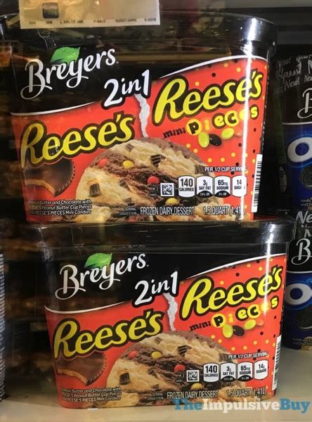 Breyers 2 In 1 Reeses And Reeses Mini Pieces Frozen Dairy Dessert 