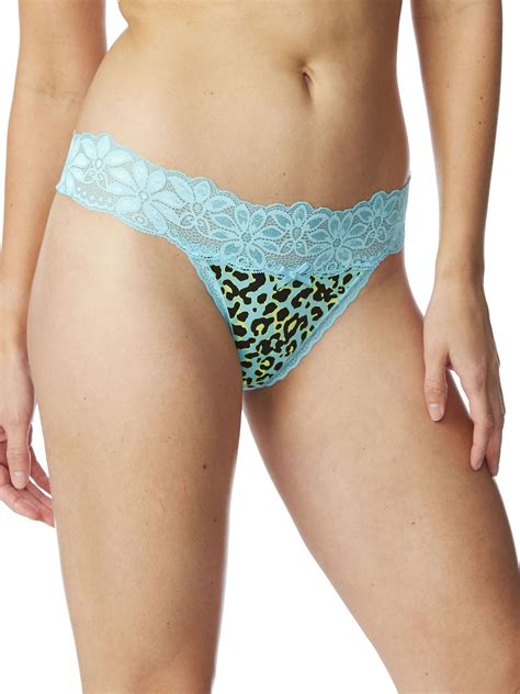 No Boundaries Women S Micro And Lace Thong Walmart