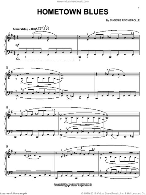 Hometown Blues Sheet Music For Piano Solo Pdf Interactive