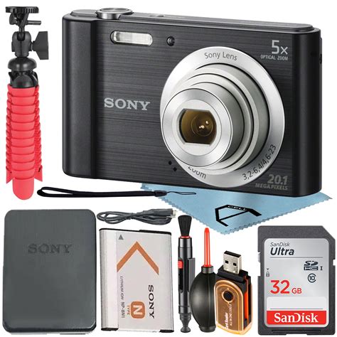 Sony Cyber-Shot DSC-W800 Digital Camera (Black) with Optical 5x + 64GB ...