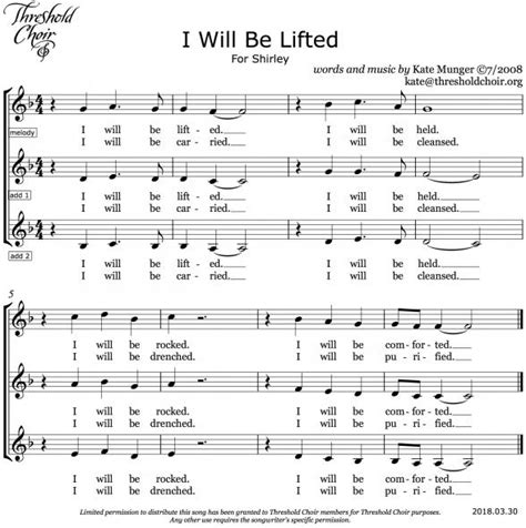 I Will Be Lifted | Threshold Choir