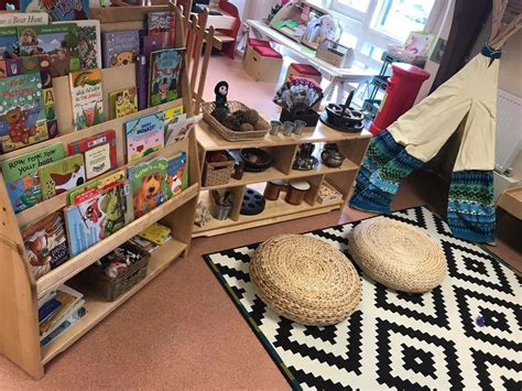 Book Corner With Reading Cushions And Den Reading Corner Classroom Reading Classroom