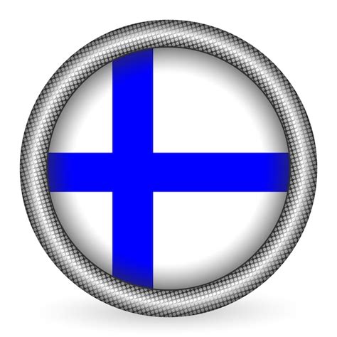 Premium Vector Finland Flag Button