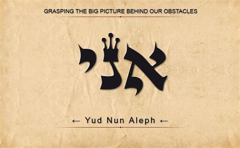 37 ANI ALEPH NUN YOD Grasping The Big Picture Behind Our Obstacles