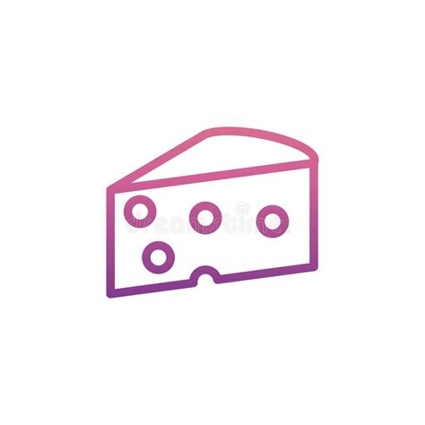 Pedazo De Icono Del Queso En El Estilo De Nolan Stock de ilustración