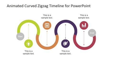 Circled Zig Zag Roadmap Described For Powerpoint Slidemodel Hot Sex