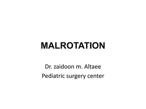 malrotation pptx