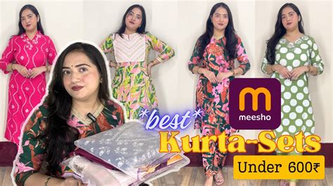 Meesho TRENDY Kurta Set Haul Meesho Festive Kurta Sets Under 600