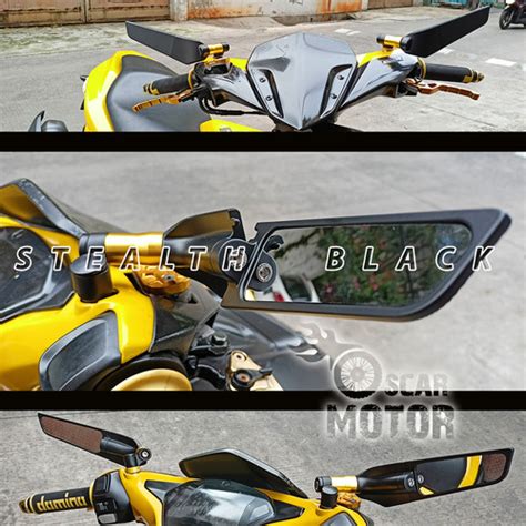 Jual Spion Stealth Black Full Cnc Rizom New Tomok Lipat Ninja