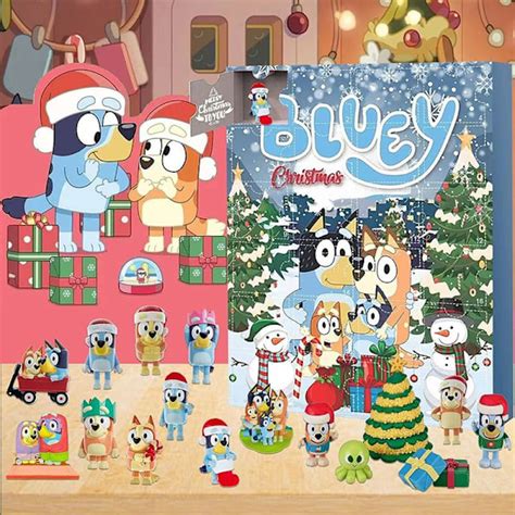 Bluey Hund 2024 Julkalender för Barn Uppgraderad Version 44