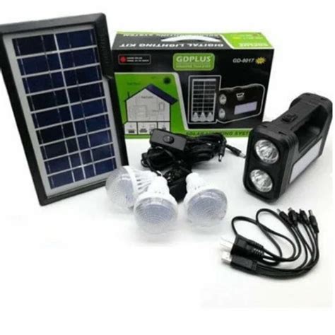 POWERMASTER GD 8017T SOLAR PANELLİ 3 AMPULLÜ SOLAR AYDINLATMA SİSTEMİ