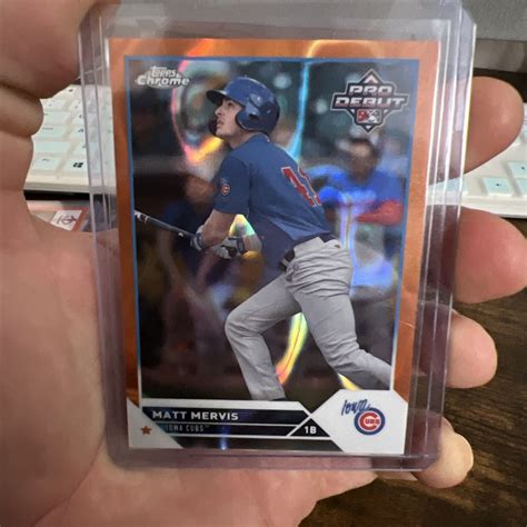 Topps Pro Debut Chrome Pd Orange Lava Refractor Matt Mervis