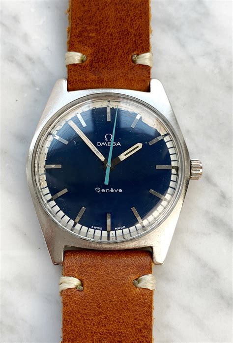 Interesting Omega Geneve Blue Dial Vintage Vintage Portfolio