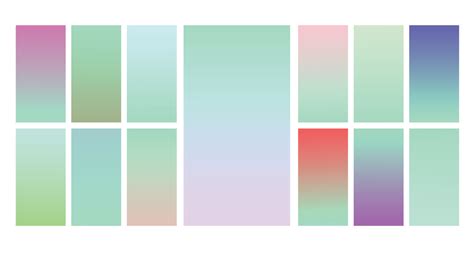 Set of Pastel gradient background. Soft pastel gradient background ...