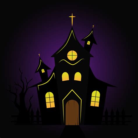 haunted church, haunted house, castle. spooky Halloween church ...