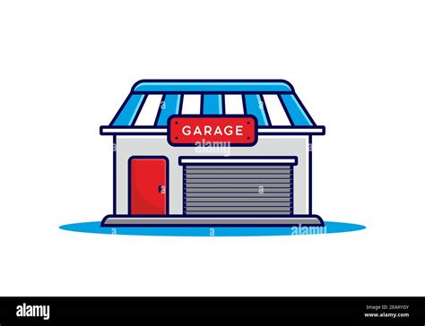 Auto Repair Shop Interior Stock Vector Images Alamy