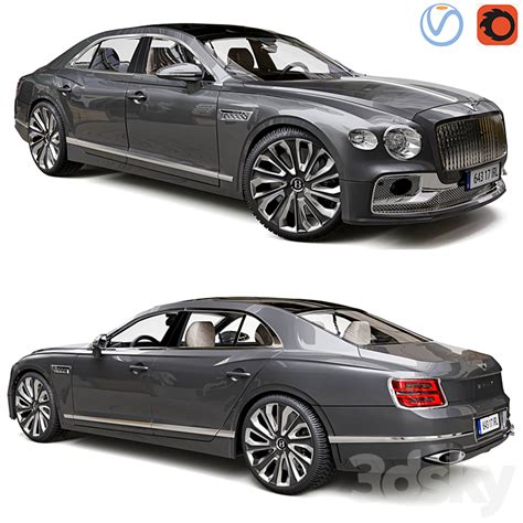 3DSKY Bentley Flying Spur Mulliner 2022 3D Model NEW UPDATE 2023