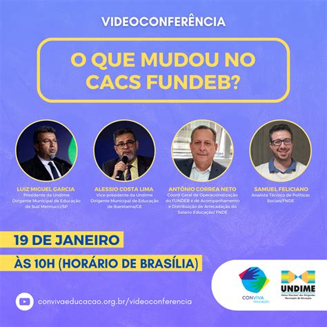 Undime E Conviva Realizam Videoconfer Ncia Sobre O Cacs Fundeb