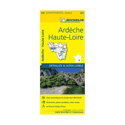 Carte D Partementale Ard Che Et Haute Loire Michelin Boutique