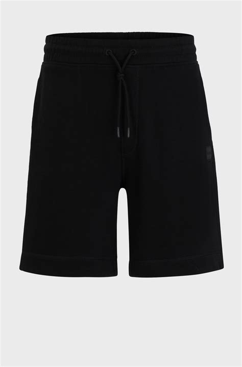 Boss Cotton Terry Regular Fit Shorts With Logo Badge