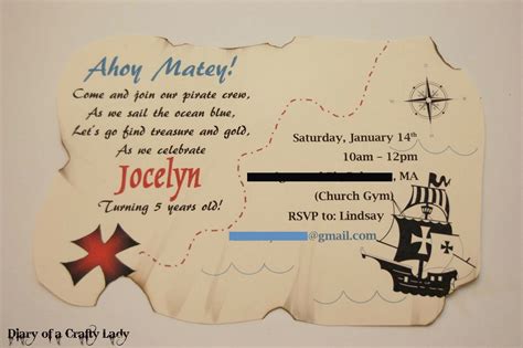 Free Printable Pirate Party Invitations Templates