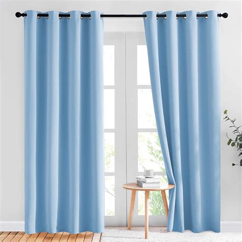 Nicetown Sky Blue Blackout Curtains Home Decor Window