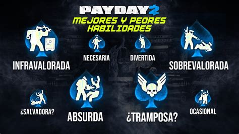 CUÁL ES LA MEJOR Y PEOR HABILIDAD DEL PAYDAY 2 YouTube