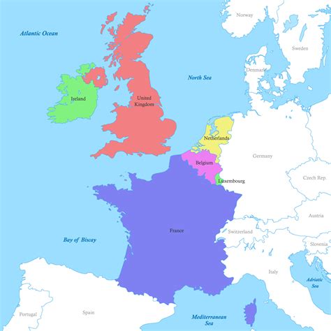 map of Western Europe with borders of the countries. 22755058 Vector