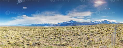 Imagen Panor Mica Sobre La Estepa Argentina Con Vista A La Cordillera