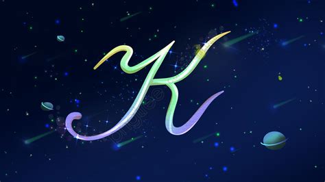 Original Illustration Neon Skyline Letter K Banner Wallpaper