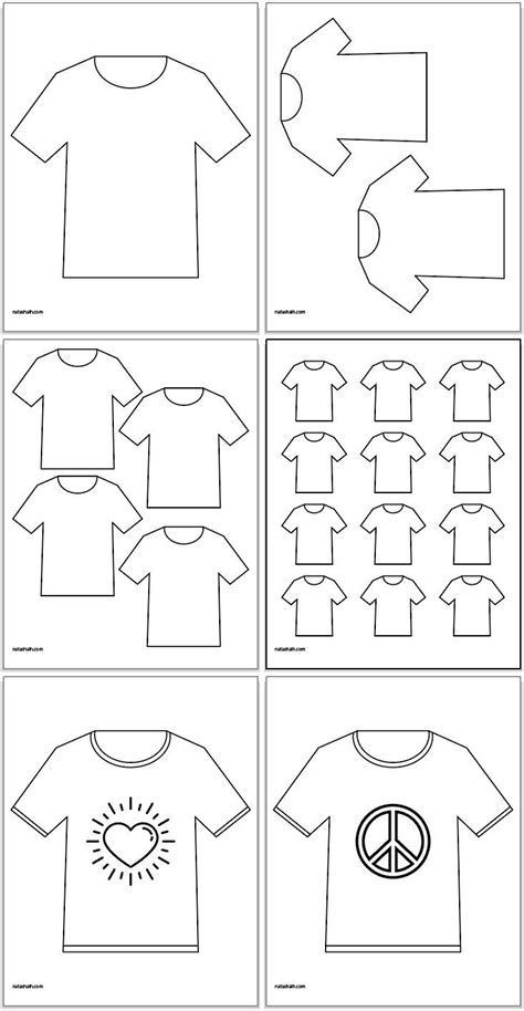 Free Printable White T-Shirt Template (blank t-shirt coloring pages ...