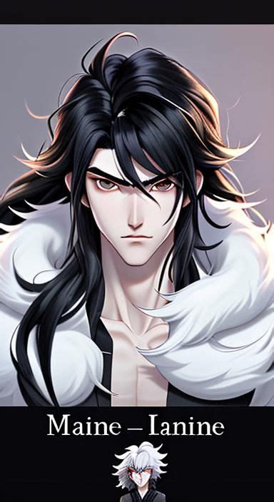 Anime Male Black Hair Pale Skin Fluffy Hair Semi Long Hair Ai