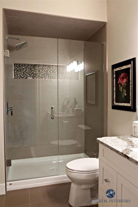 Small Bathroom With Walk In Shower Glass Doors Fibreglass Base