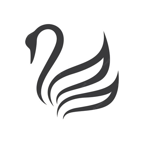 Premium Vector Swan Icon Template Vector Illustration