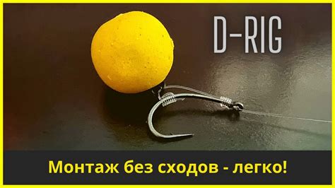 Карповый монтаж D Rig Поводок никогда не запутается Монтаж который