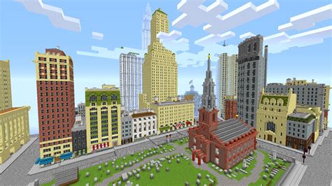 New York City In Minecraft Minecraft Map Youtube