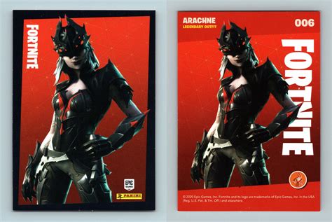 Arachne Fortnite Reloaded Panini Legendary Outfit Trading Card