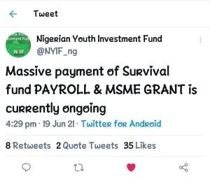 Breaking Fg Begins Massive Payment Of Survival Fund Payroll Msme