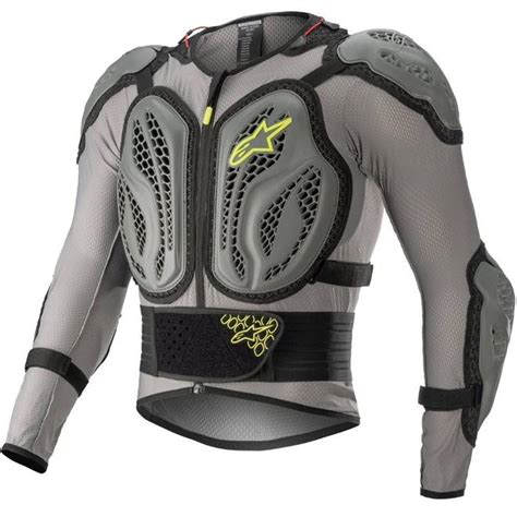 Colete Alpinestars Bionic Action Cinza Escuro Amarelo Fluor