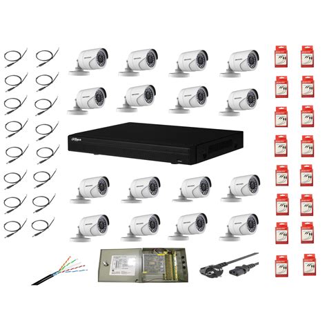 Kit 16 Camere Supraveghere 2MP IR 20m HikVision DVR 16 Canale HDCVI