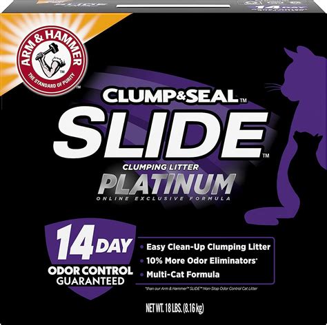 Arm Hammer Slide Platinum Multi Cat Easy Clean Up Clumping Cat Litter