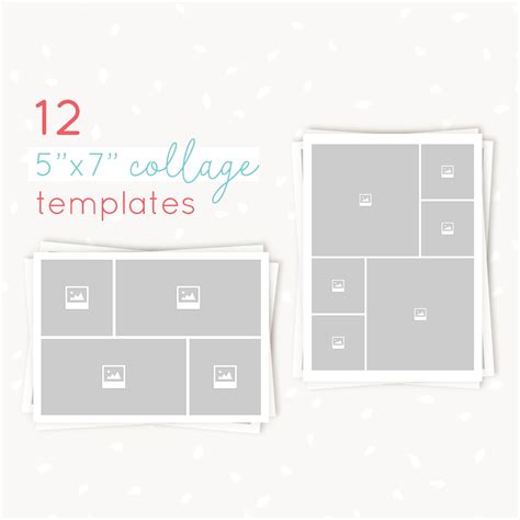 5″ x 7″ collage templates – Strawberry Kit