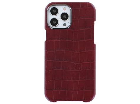 Graffi Croco Case Rood Leer IPhone 13 Pro Max Hoes