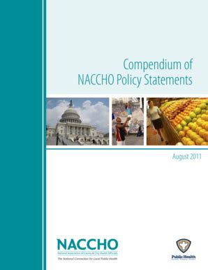 Fillable Online Naccho Compendium Of Naccho Policy Statements The